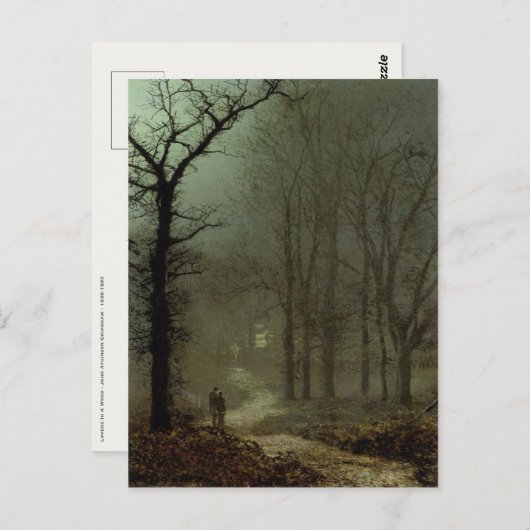 Postkarte mit John Atkinson Grimshaw Malerei (Vorne/Hinten)