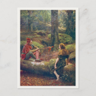 Postkarte mit John Collier-Malerei