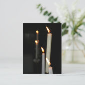 Postkarte mit Kerzen (Stehend Vorderseite)