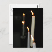 Postkarte mit Kerzen (Vorne/Hinten)