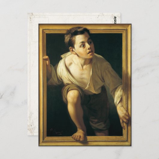 Postkarte mit klassischer Malerei (Vorne/Hinten)