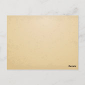 Postkarte mit Kronleuchter, weißer Lauf (Rückseite)