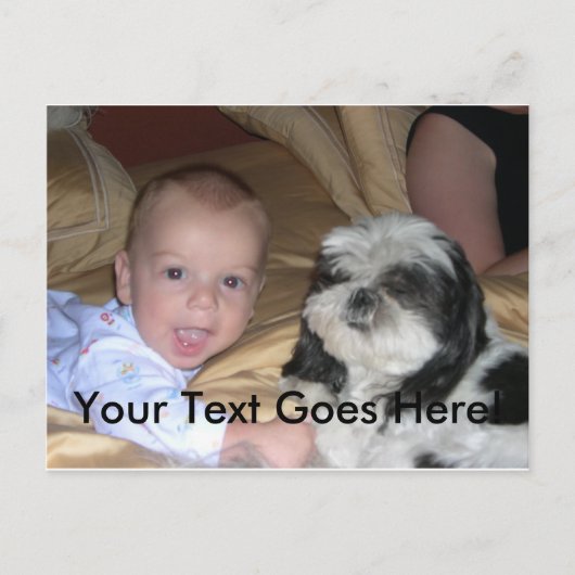 Postkarte mit kundenspezifischem Bild und Text (Vorderseite)