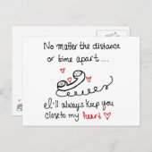 Postkarte mit langer Entfernung (Vorne/Hinten)