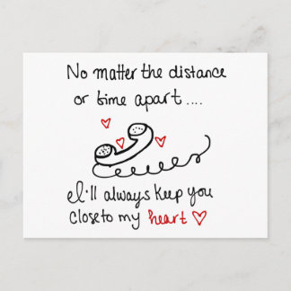 Postkarte mit langer Entfernung