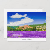 Postkarte mit Lavendel in Banon Provence (Vorne/Hinten)