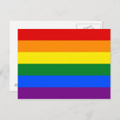 Postkarte mit LGBT-Regenbogenflagge (Vorne/Hinten)