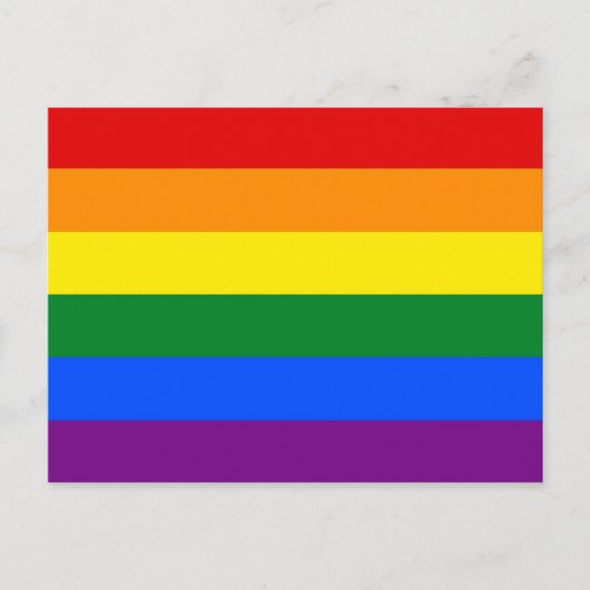 Postkarte mit LGBT-Regenbogenflagge (Vorderseite)