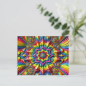 Postkarte mit LGBTQ-Farbdesign (Stehend Vorderseite)