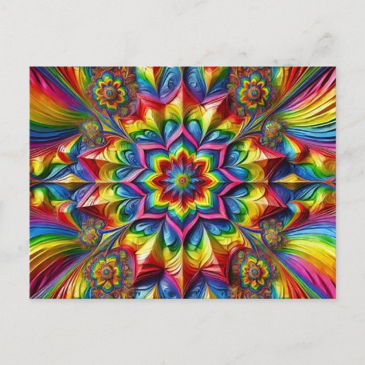 Postkarte mit LGBTQ-Farbdesign (Vorderseite)