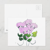 Postkarte mit Lilien (Vorne/Hinten)