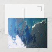 Postkarte mit Luftansicht der Insel (Vorne/Hinten)
