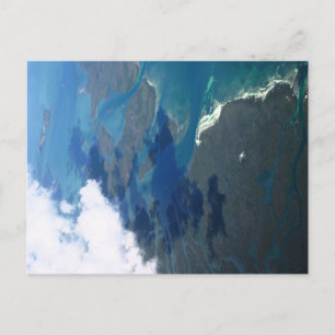 Postkarte mit Luftansicht der Insel