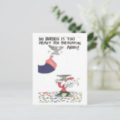 Postkarte mit lustigen Kirchenzeichen, animiert (Stehend Vorderseite)