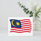 Postkarte mit malaysischer Flagge (Stehend Vorderseite)