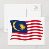 Postkarte mit malaysischer Flagge (Vorne/Hinten)