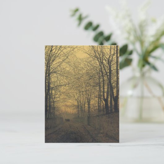Postkarte mit Malerei Johns Atkinson Grimshaw (Stehend Vorderseite)