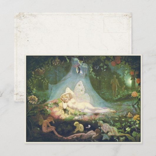 Postkarte mit Malerei Johns Simmons (Vorne/Hinten)