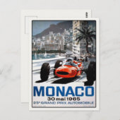 Postkarte mit Monaco Grand Prix Poster (Vorne/Hinten)