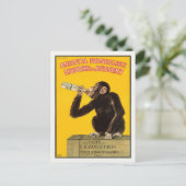 Postkarte mit Monkey Poster trinken (Stehend Vorderseite)