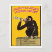Postkarte mit Monkey Poster trinken (Vorderseite)
