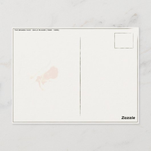 Postkarte mit Munier-Malerei (Rückseite)