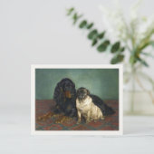 Postkarte mit Niedlich gestrichenen Hunden (Stehend Vorderseite)