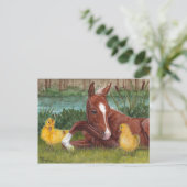 Postkarte mit niedlicher Ente (Stehend Vorderseite)