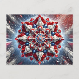 Postkarte mit norwegischer Farbgestaltung