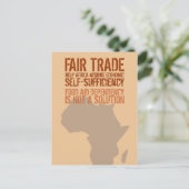 Postkarte mit originaler Fair Trade-Nachricht (Stehend Vorderseite)