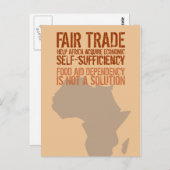 Postkarte mit originaler Fair Trade-Nachricht (Vorne/Hinten)