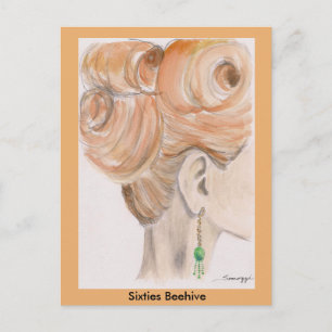 Postkarte mit Originalkunst aus den 1960er Jahren