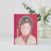 Postkarte mit Originalkunst des chinesischen Tänze (Stehend Vorderseite)