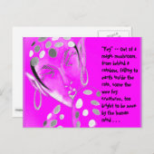 Postkarte mit Originalkunst — Fuchsia Fairy/Elf (Vorne/Hinten)