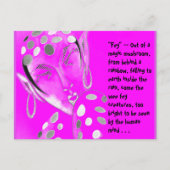 Postkarte mit Originalkunst — Fuchsia Fairy/Elf (Vorderseite)