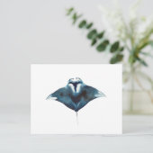 Postkarte mit Ozean-Mantarochen (Stehend Vorderseite)