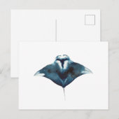 Postkarte mit Ozean-Mantarochen (Vorne/Hinten)