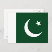 Postkarte mit pakistanischer Flagge (Vorne/Hinten)