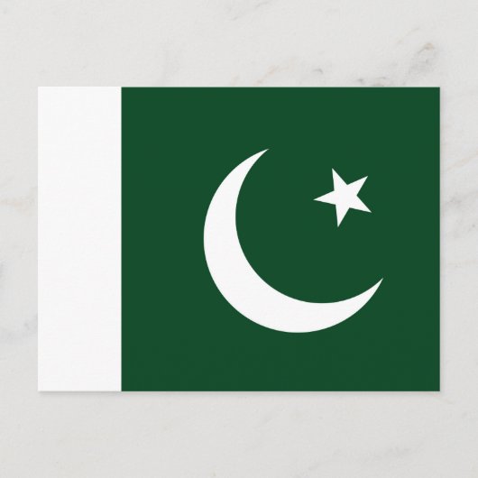 Postkarte mit pakistanischer Flagge (Vorderseite)