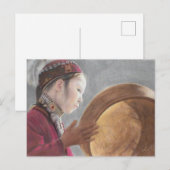 Postkarte mit Pastell der afghanischen Mädchen (Vorne/Hinten)