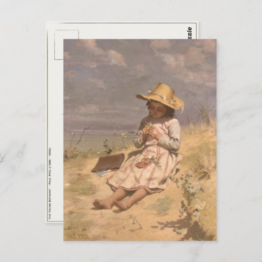 Postkarte mit Paul Peel Malerei (Vorne/Hinten)