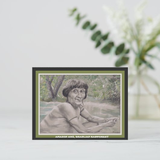 Postkarte mit Position. Kunst, älter als Amazonas (Stehend Vorderseite)