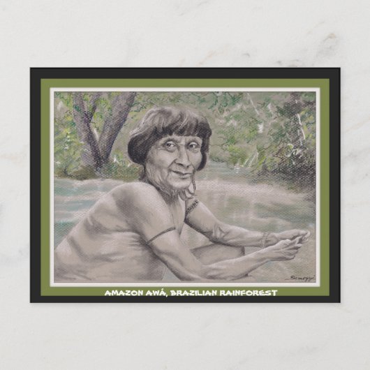Postkarte mit Position. Kunst, älter als Amazonas (Vorderseite)