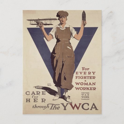 Postkarte mit Propagandaposter des Zweiten Weltkri (Vorderseite)