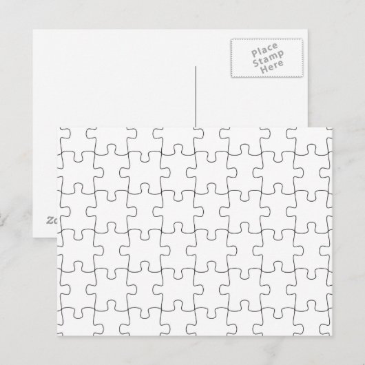 Postkarte mit Puzzlemotiv (Vorne/Hinten)