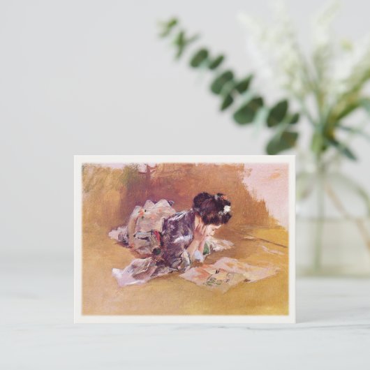 Postkarte mit Robert Frederick Blum Malerei (Stehend Vorderseite)