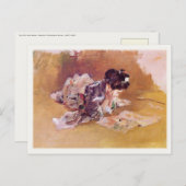 Postkarte mit Robert Frederick Blum Malerei (Vorne/Hinten)