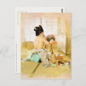 Postkarte mit Robert Frederick Blum Malerei (Vorne/Hinten)