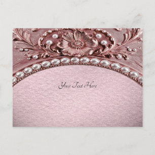 Postkarte mit rosa Blume