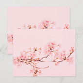 Postkarte mit rosa Marmorblume (Vorne/Hinten)